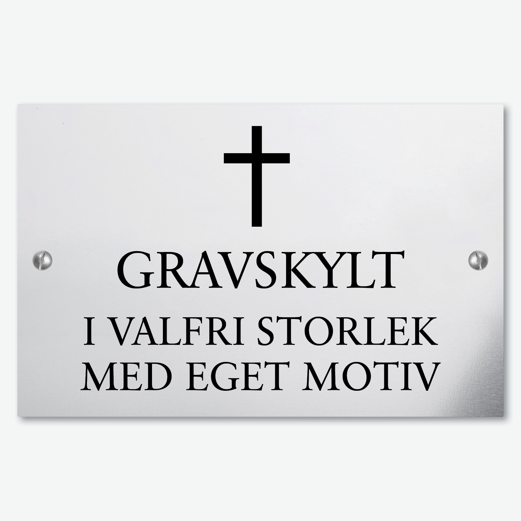 Graverat motiv i 2 mm aluminium, Valfri storlek och motiv