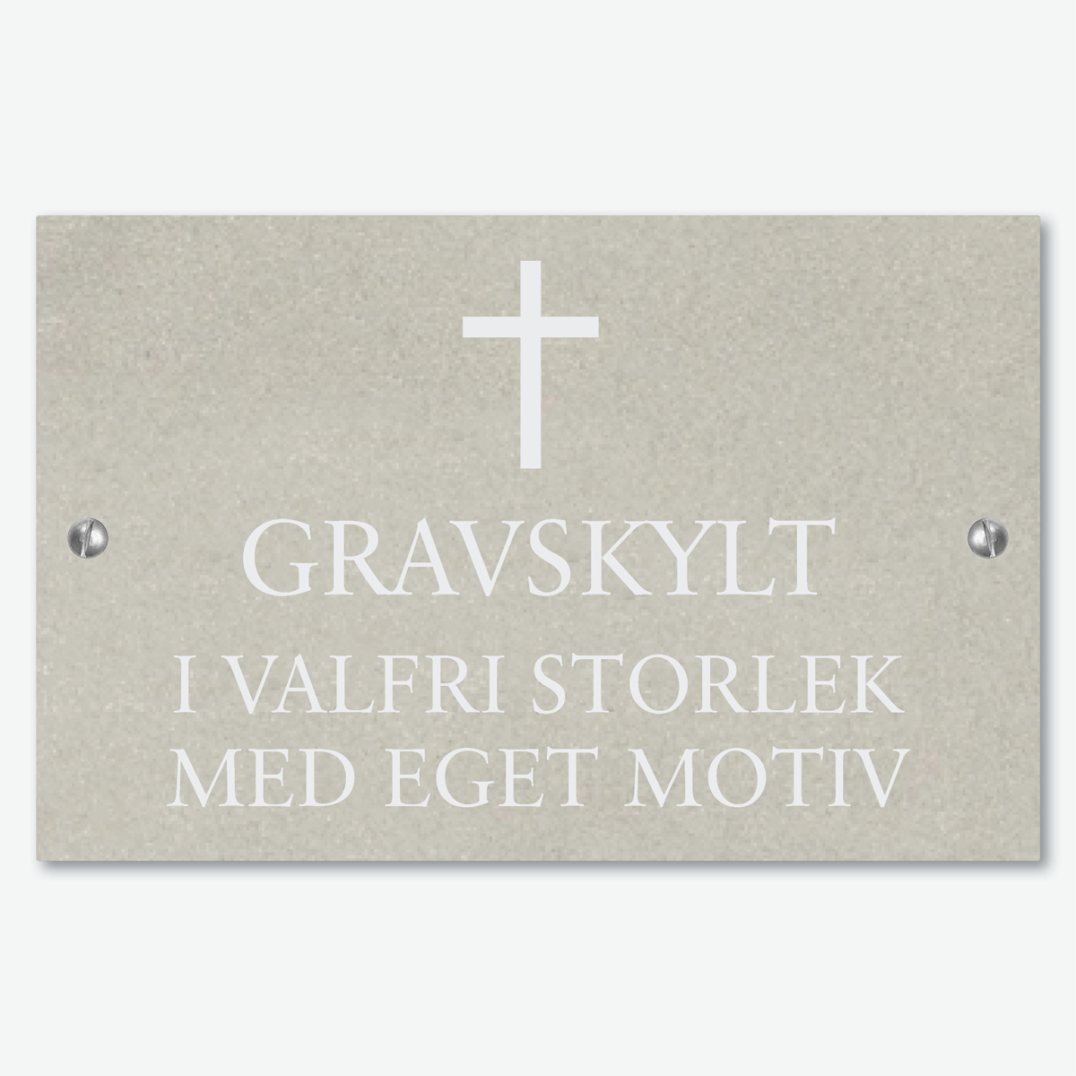 Djupgraverade gravskyltar i aluminium med eget motiv i valfri storlek