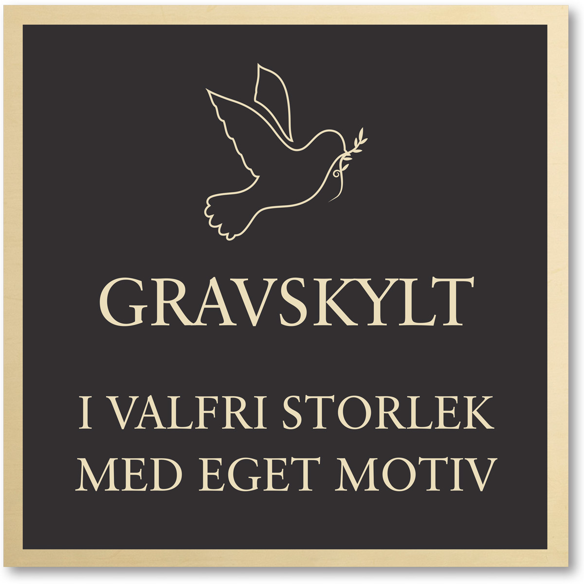 Djupgraverade gravskyltar i mässing med eget motiv i valfri storlek  