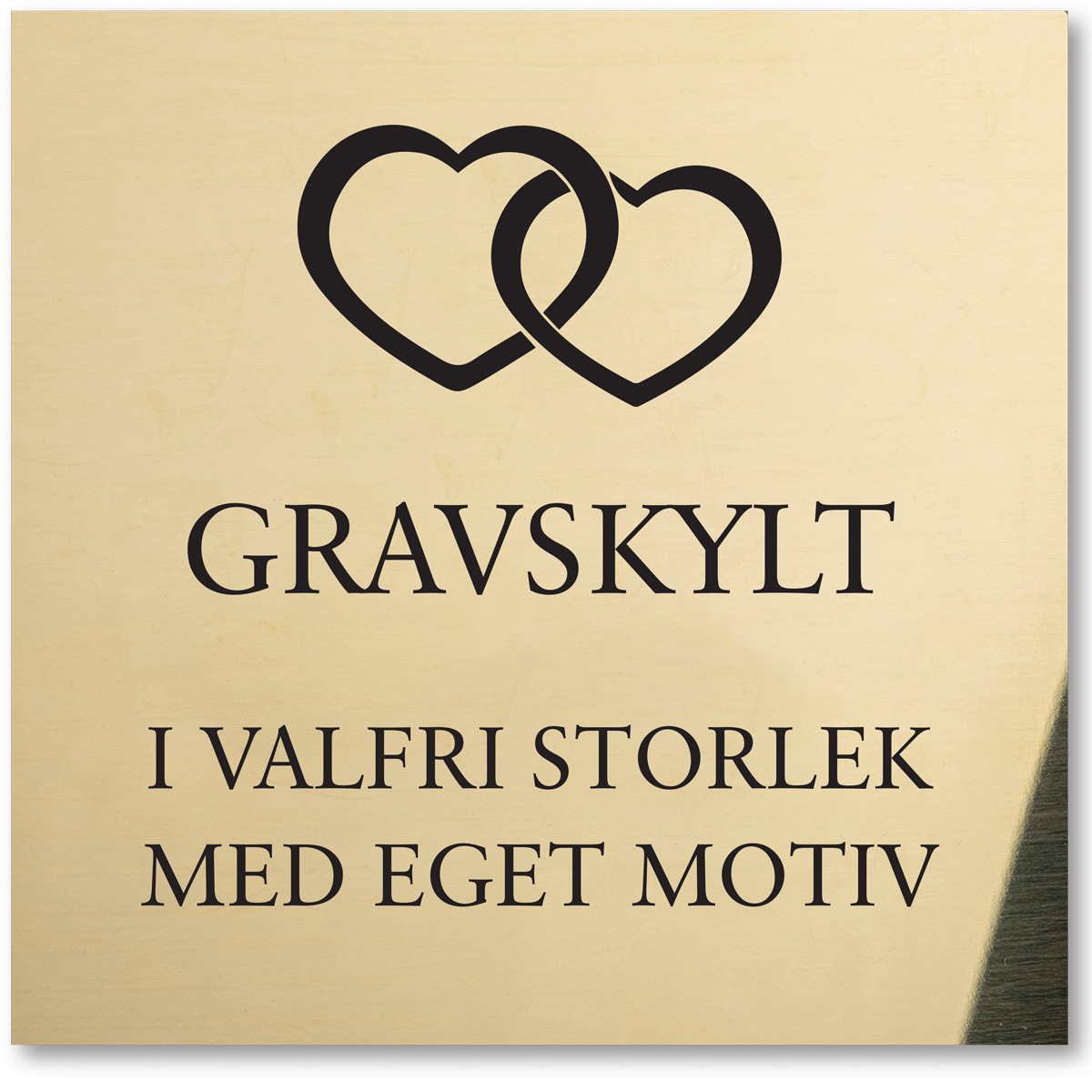 Graverad gravskylt i mässing med eget valfritt motiv